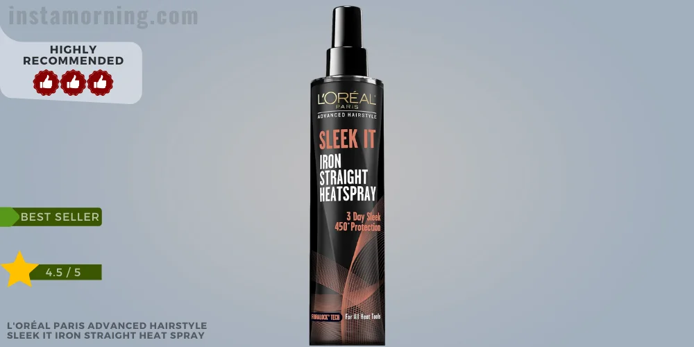 best heat protectant for hair - L'Oréal Paris Advanced Hairstyle Sleek It Iron Straight Heat Spray