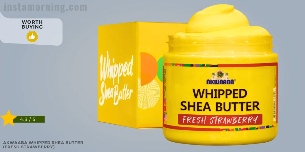 best body butter for glowing skin - Akwaaba Whipped Shea Butter (Fresh Strawberry)