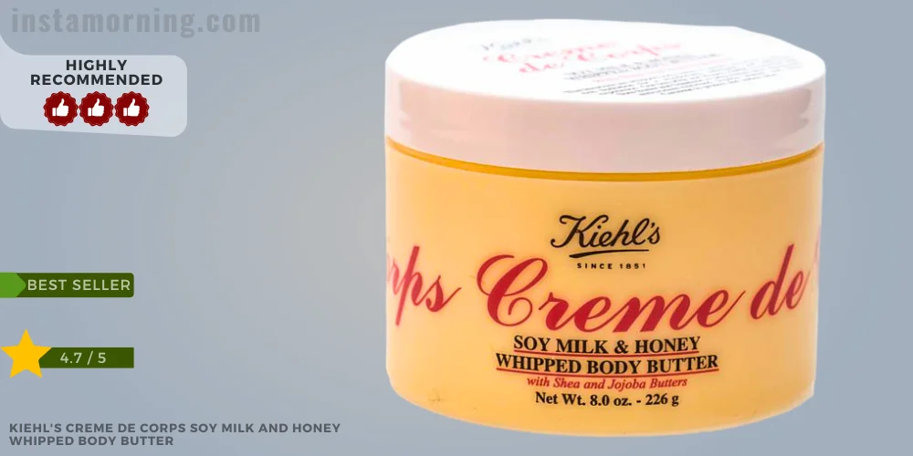 best body butter for glowing skin - Kiehl's Creme De Corps Soy Milk and Honey Whipped Body Butter